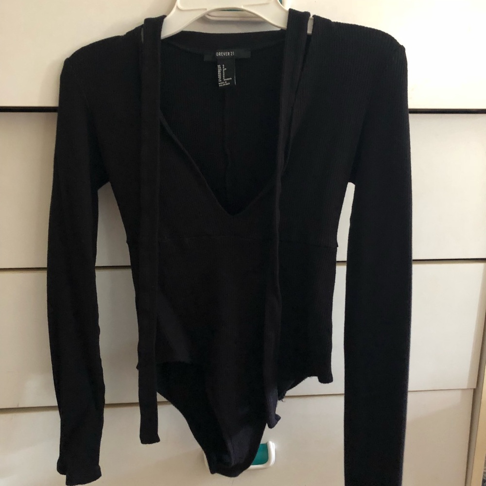Black long sleeve bodysuit